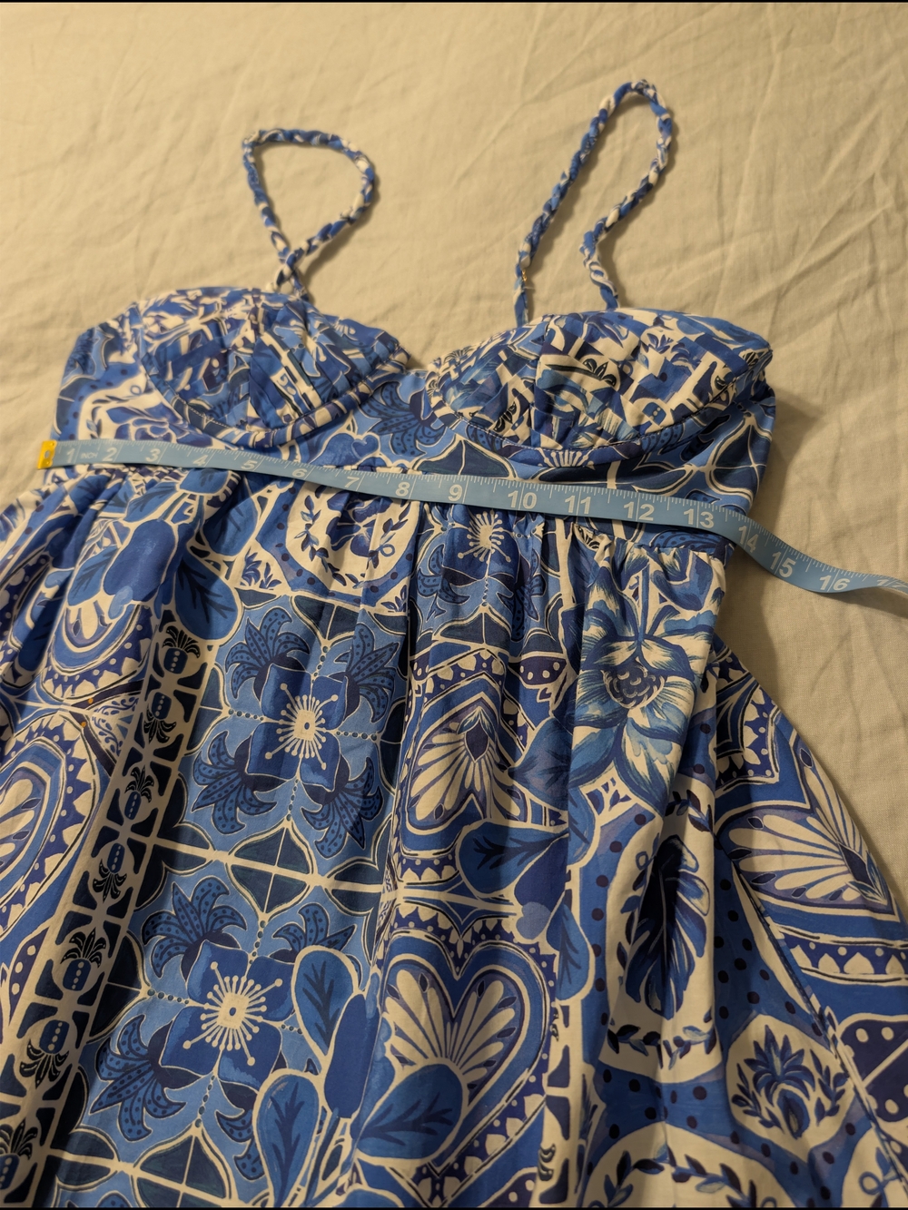 FARM Rio Blue and White Floral Maxi Dress - Picture 3 of 4